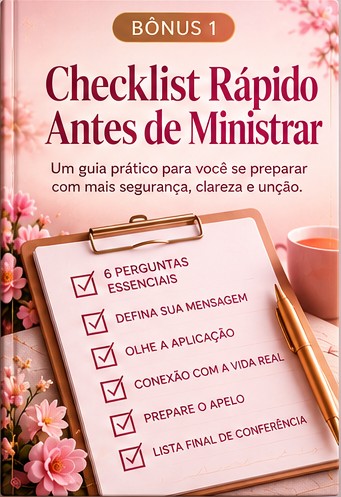 Capa do Bônus 1, Checklist Rápido Antes de Ministrar